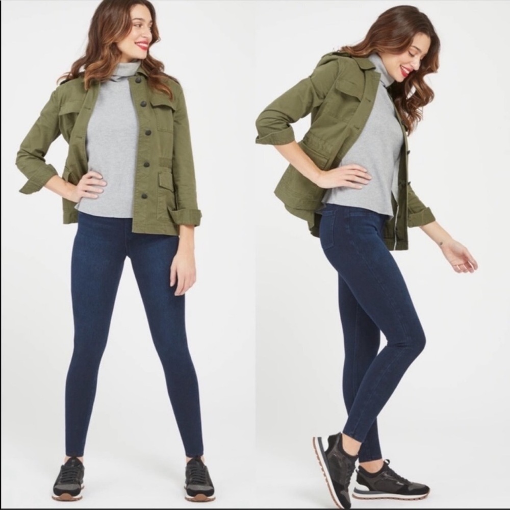 Spanx Jeanish Ankle Leggings in Twilight Rinse Medium